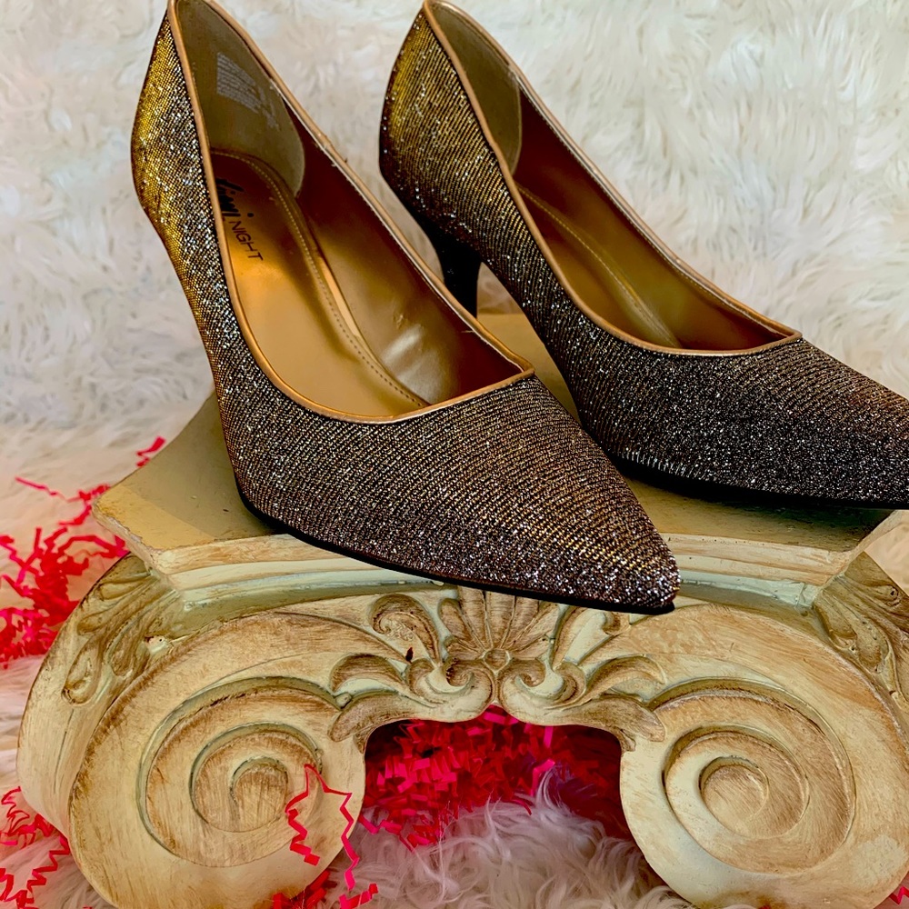 FIONI NIGHT HEELS (Gold Sparkle)